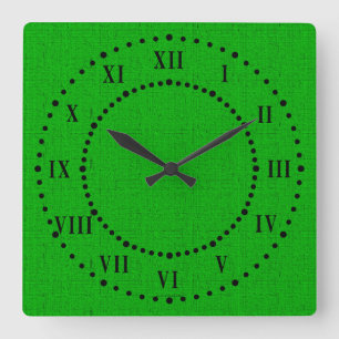 Groene Linen Kijk Roman Numerieke Klok van de Muur