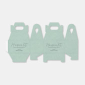 Groene linnen Simple Script Hangover Recovery Kit Bedankdoosjes (Uitgevouwen)