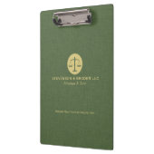 Groene Linnen Textuur Wetschaal Klembord (Links)