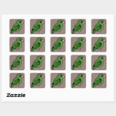 Groene Linnie Vierkante Sticker (Vel)