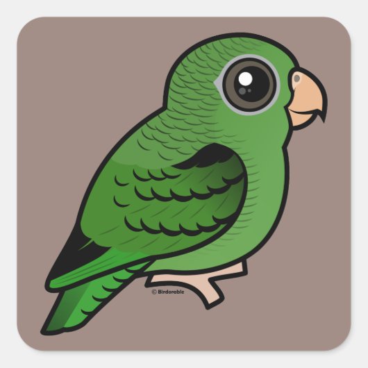 Groene Linnie Vierkante Sticker (Voorkant)
