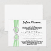 Groene Lint Diamant Oneindigheid Veiligheidsmaatre Informatiekaartje (Voorkant / Achterkant)