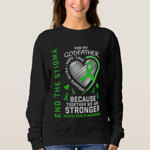 Groene Lint Godfather Mental Health Awareness Onde Trui