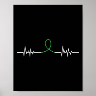 Groene Lint Hartslag - Mental Health Awareness Poster