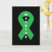 Groene Lint Mental Health Awareness Krijger Kaart (Gele Bloem)