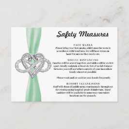 Groene Lint Oneindigheid Hart Veiligheidsmaatregel Informatiekaartje