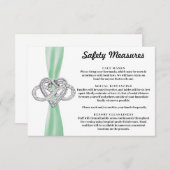 Groene Lint Oneindigheids Hartveiligheidsmaatregel Informatiekaartje (Voorkant / Achterkant)