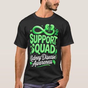 Groene lint steungroep nierziekte bewustzijn t-shirt