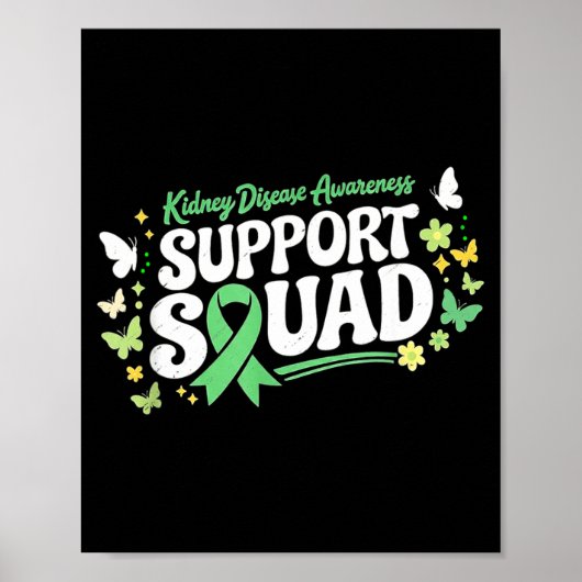 Groene lint steungroep voor nierziekte poster (Voorkant)