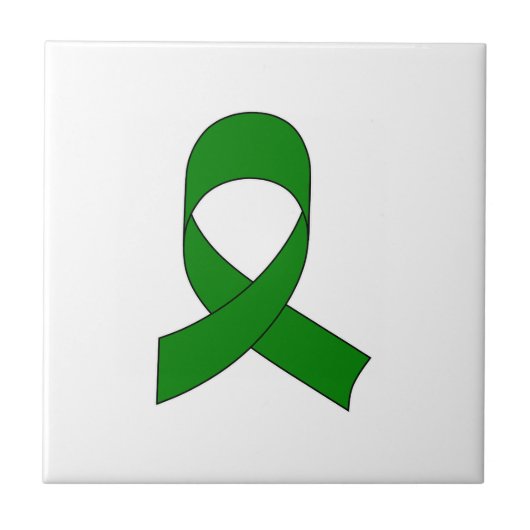 Groene Lint Tekening Tegeltje (Voorkant)
