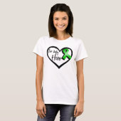 Groene Lint Voor Mijn Held T-shirt (Voorkant volledig)