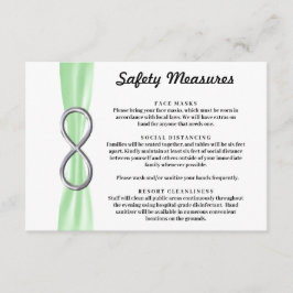 Groene Lint Zilver Oneindigheid Veiligheidsmaatreg Informatiekaartje