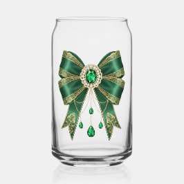 groene linten  blikvorm glas