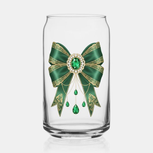 groene linten  blikvorm glas (Voorkant)