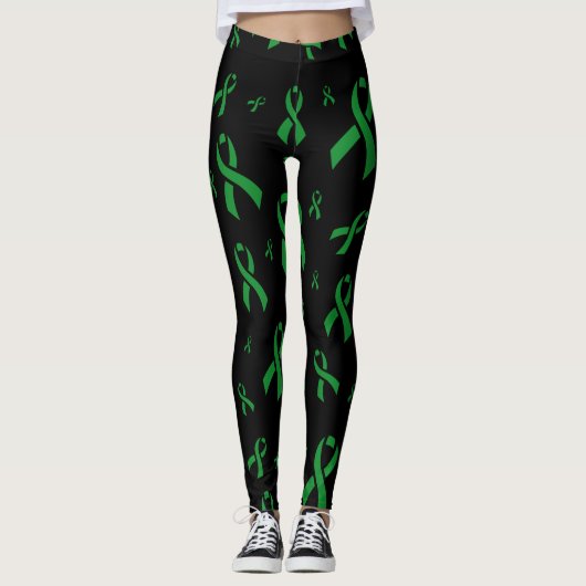 Groene linten... Maagparese Leggings (Voorkant)