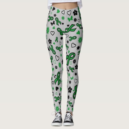 Groene linten Multi...Gastroparese Leggings (Voorkant)
