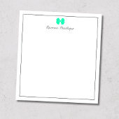 Groene Lintrand Geschrift Aangepaste Naam Schrift Notitieblok