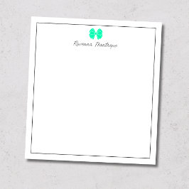 Groene Lintrand Geschrift Aangepaste Naam Schrift Notitieblok