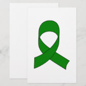 Groene linttekening briefpapier (Voorkant / Achterkant)