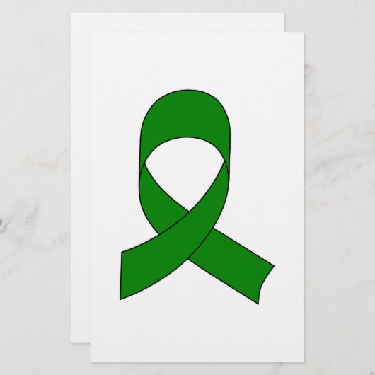 Groene linttekening briefpapier (Voorkant / Achterkant)