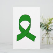 Groene linttekening briefpapier (Staand voorkant)