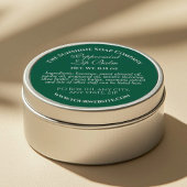 Groene lippenbalsem tin label