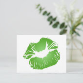 Groene Lips Briefkaart (Staand voorkant)
