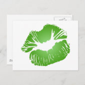 Groene Lips Briefkaart (Voorkant / Achterkant)