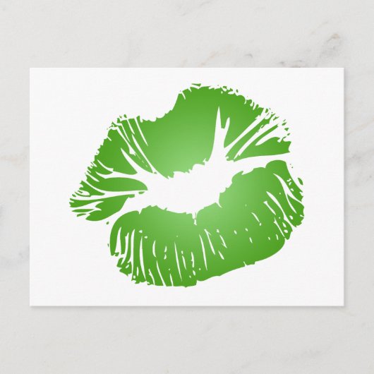 Groene Lips Briefkaart (Voorkant)
