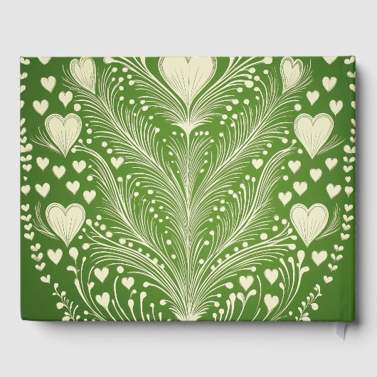 Groene  lithografie #4 Digitale kunst Gastenboek (Achterkant)