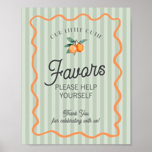 Groene Little Cutie Citrus Main Squeeze Favorieten Poster (Voorkant)