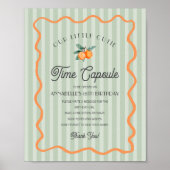 Groene Little Cutie Citrus Verjaardag Time Capsule Poster (Voorkant)