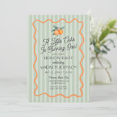 Groene Little Cutie Pastel Citrus Theme Verjaardag Kaart (Staand voorkant)