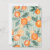 Groene Little Cutie Pastel Citrus Theme Verjaardag Kaart (Achterkant)