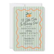 Groene Little Cutie Pastel Citrus Theme Verjaardag