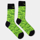 Groene lizard Pattern Socks Sokken (Rechts)