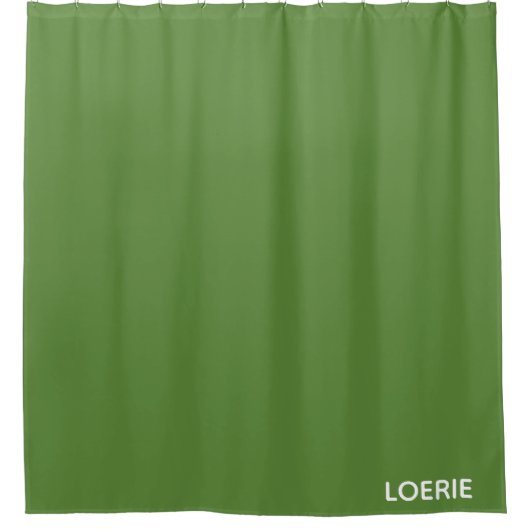 Groene Loerie-kleurnaam Douchegordijn (Voorkant)