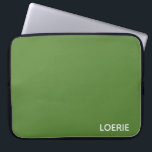 Groene Loerie-kleurnaam Laptop Sleeve<br><div class="desc">Groene Loerie-kleurnaam</div>