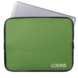 Groene Loerie-kleurnaam Laptop Sleeve