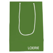 Groene Loerie-kleurnaam Medium Cadeauzakje (Achterkant)