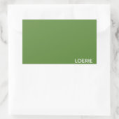 Groene Loerie-kleurnaam Rechthoekige Sticker (Tas)