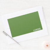 Groene Loerie-kleurnaam Rechthoekige Sticker (Envelop)