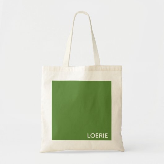 Groene Loerie-kleurnaam Tote Bag (Voorkant)