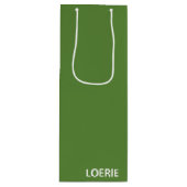 Groene Loerie-kleurnaam Wijn Cadeautas (Voorkant)