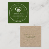 Groene logo-promo in hartritme eco-stijl klantenkaartje (Voorkant / Achterkant)