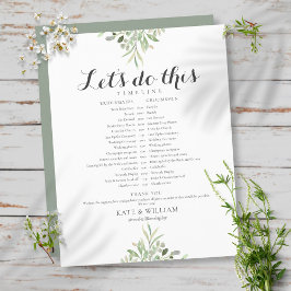 Groene Loof Script Trouwdag Schema Tijdschema