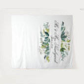 Groene Loofwerklijst Trouwfoto Achtergrond Wandkleed (Voorkant (horizontaal))