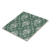 Groene loopvlakpatroon van Victoriaans olijfolie v Tegeltje (Zijkant)