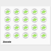 Groene Losbladige Sla Tuinetiket Ronde Sticker (Vel)