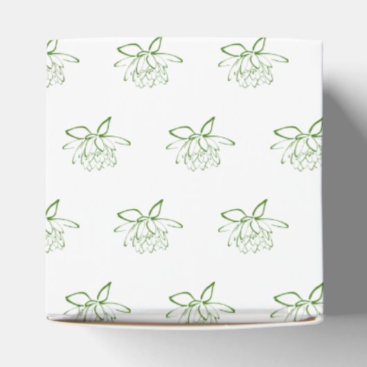 Groene Lotus Beauty Skin Care Verpakkingsdoos Bedankdoosjes (Bovenkant)